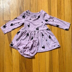 Cat & Jack Purple Cat Print Dress